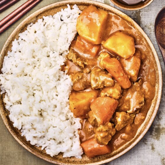 assiette de curry japonais